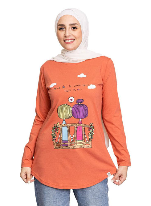 Ginger Printed Long - Sleeve Design 33 - Khotwh